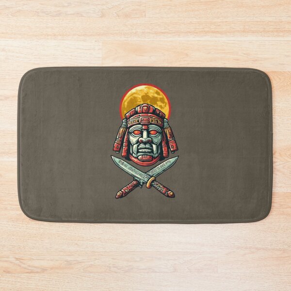 Item preview, Mayan Warrior Mask with Crossed Blades & Moon | Elysium Echoes Icon designed and sold by Shift-Bloom.