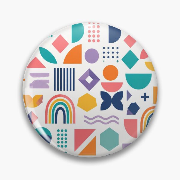 Item preview, Colourful Mid Century Modern Geometric Pattern | Abstract Retro Shapes designed and sold by My Gluten Free Life UK.