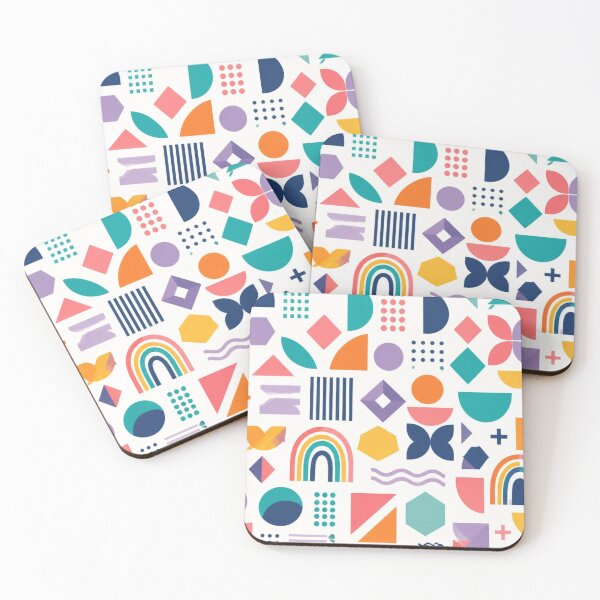 Item preview, Colourful Mid Century Modern Geometric Pattern | Abstract Retro Shapes designed and sold by My Gluten Free Life UK.