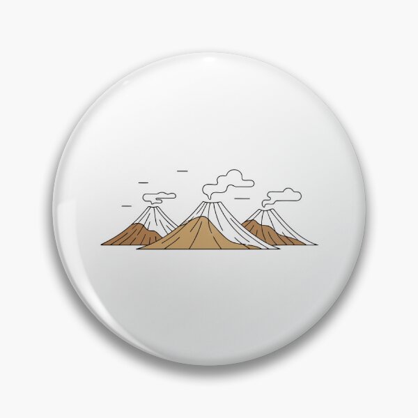 Item preview, Minimalist Volcano Landscape Smoke Clouds Line Art designed and sold by Amir Faysal.