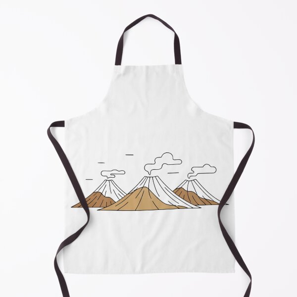 Item preview, Minimalist Volcano Landscape Smoke Clouds Line Art designed and sold by Amir Faysal.