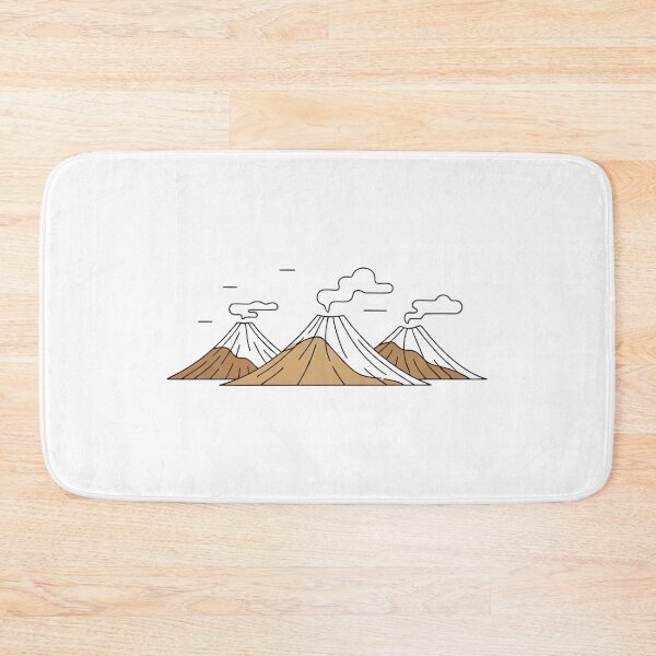 Item preview, Minimalist Volcano Landscape Smoke Clouds Line Art designed and sold by Amir Faysal.