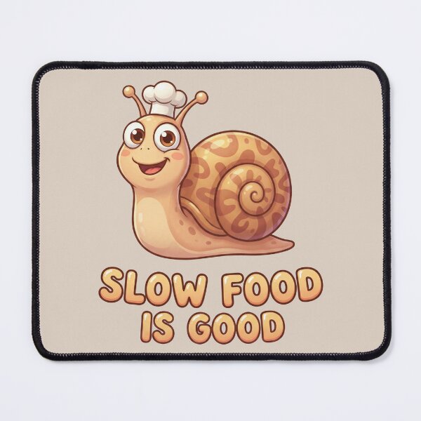 Item preview, Slow Food Funny Snail Illustration – Fast Food Parody Humor Design 5 designed and sold by WordPlayStudio.