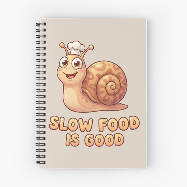 Item preview, Slow Food Funny Snail Illustration – Fast Food Parody Humor Design 5 designed and sold by WordPlayStudio.