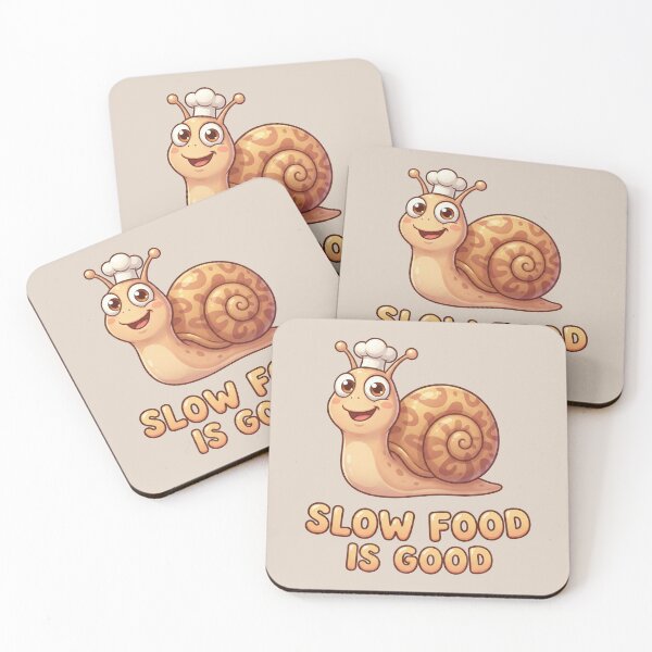 Item preview, Slow Food Funny Snail Illustration – Fast Food Parody Humor Design 5 designed and sold by WordPlayStudio.