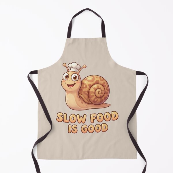 Item preview, Slow Food Funny Snail Illustration – Fast Food Parody Humor Design 5 designed and sold by WordPlayStudio.
