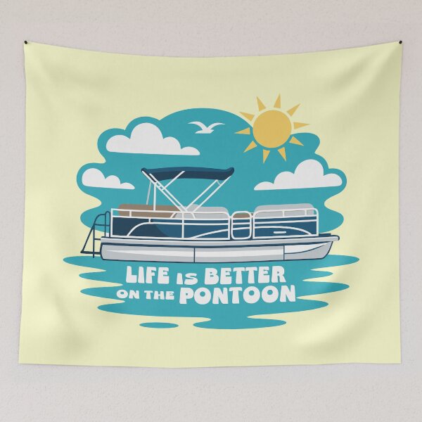 Item preview, Life is Better On The Pontoon Boat Funny Boating Lake Gift designed and sold by Colorfulman.