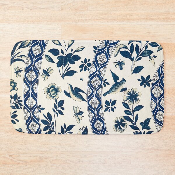 Item preview, Vintage Blue and White Chinoiserie Floral Pattern designed and sold by The Ravens Ballad.