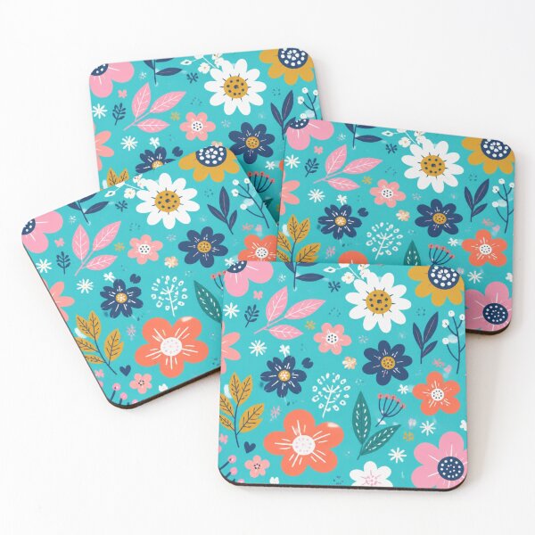 Item preview, Bright Floral Pattern | Colourful Scandinavian Flower Illustration designed and sold by My Gluten Free Life UK.