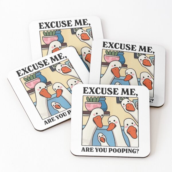 Item preview, Curious Geese – Funny Bathroom Intrusion Cartoon designed and sold by WATEKE.