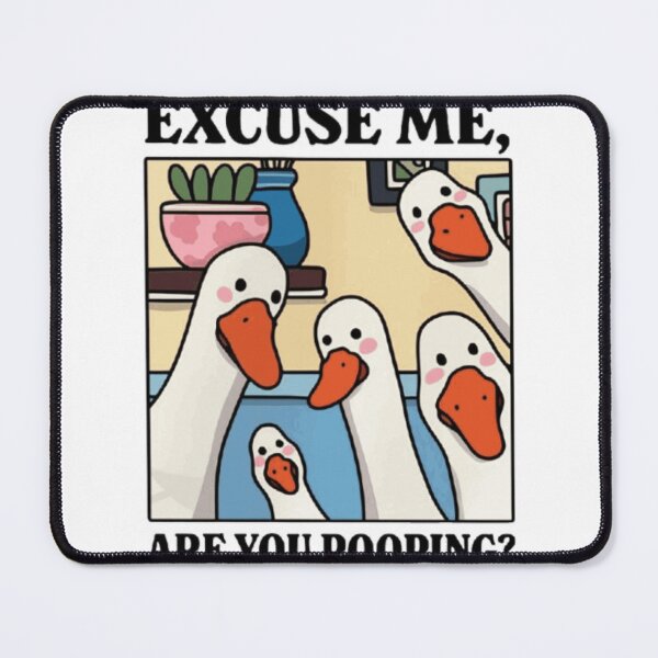 Item preview, Curious Geese – Funny Bathroom Intrusion Cartoon designed and sold by WATEKE.