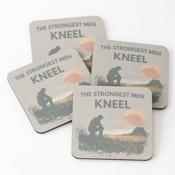 Item preview, The Strongest Men Kneel | Faith Based Christian Gift designed and sold by Bound for Wonder.