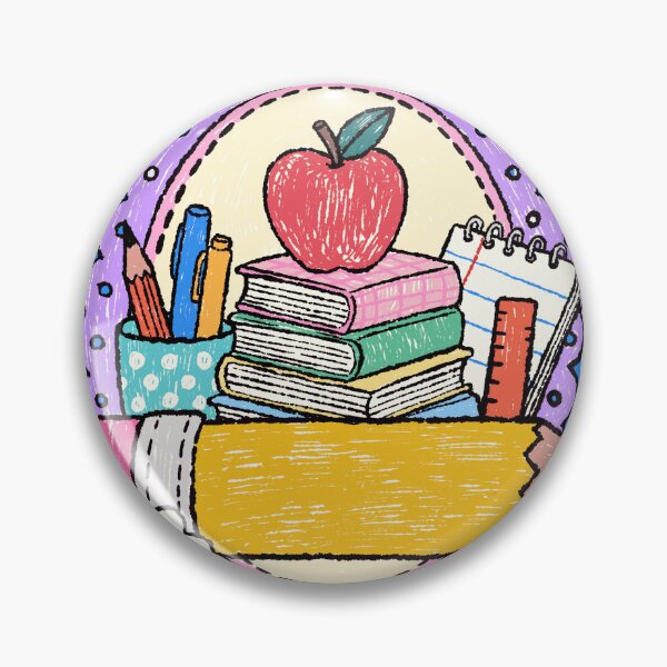 Item preview, Back To School Badge Apple Books designed and sold by suechtmpoa.
