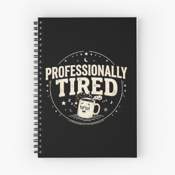 Item preview, Professionally Tired | Funny Vintage Coffee Typography T-Shirt designed and sold by Faisal  Shah.