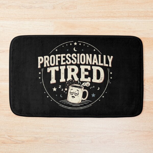 Item preview, Professionally Tired | Funny Vintage Coffee Typography T-Shirt designed and sold by Faisal  Shah.