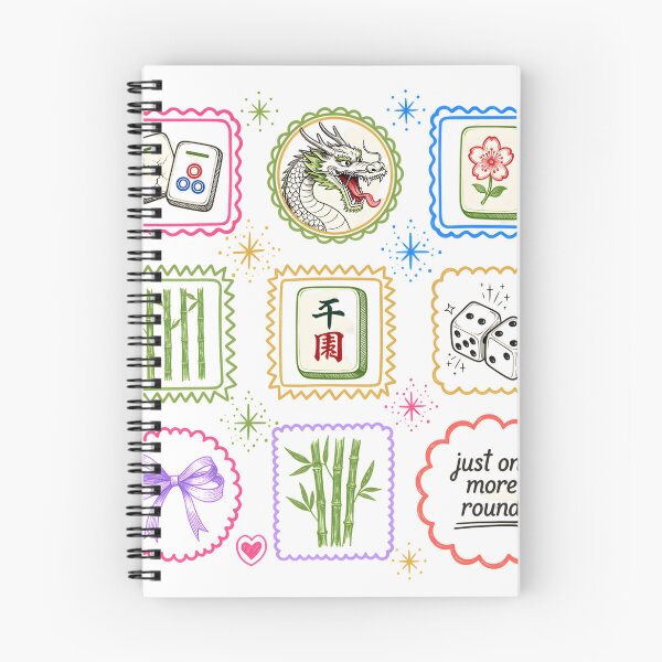 Item preview, Mahjong Lover Colorful Retro Game Night Collage designed and sold by LinaDesign Store.