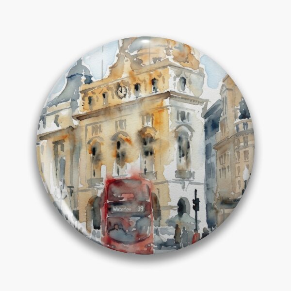 Item preview, Bartholomew Lane London Watercolor Painting designed and sold by caracatita75.