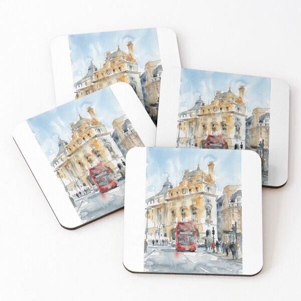 Item preview, Bartholomew Lane London Watercolor Painting designed and sold by caracatita75.