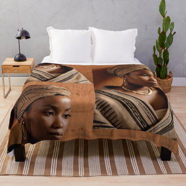 Item preview, Fashion - Woman in Turban and Shawl, Natural Elegance and African Heritage designed and sold by Beat-It.