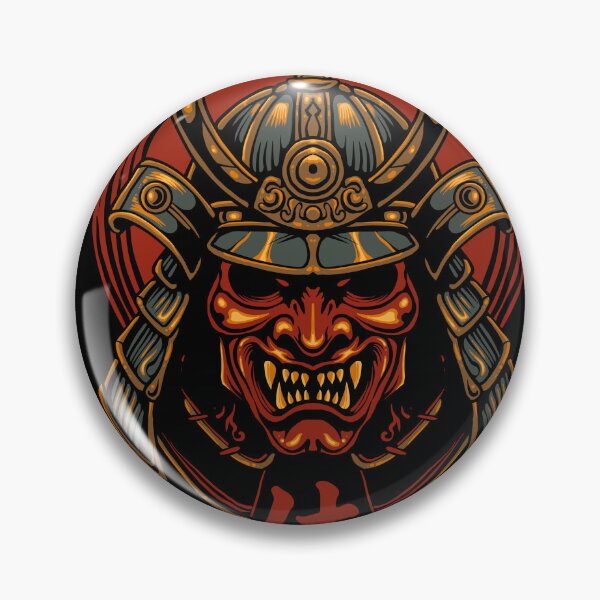Item preview, Japanese Samurai Oni Mask Vintage Demon Warrior Japanese Art T-Shirt designed and sold by phsycartwork.