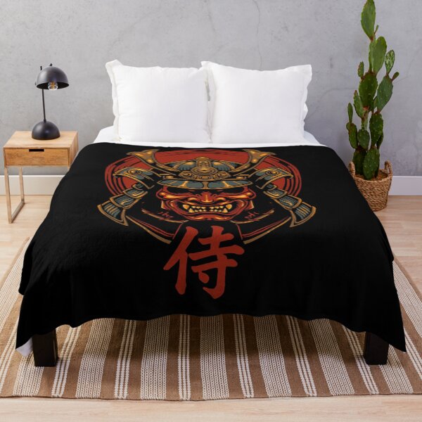 Item preview, Japanese Samurai Oni Mask Vintage Demon Warrior Japanese Art T-Shirt designed and sold by phsycartwork.