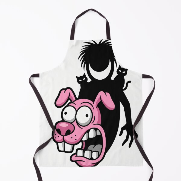 Item preview, Scared Pink Cartoon Dog with Creepy Shadow Monster | Funny Horror Mascot T-Shirt designed and sold by ECCreationx.