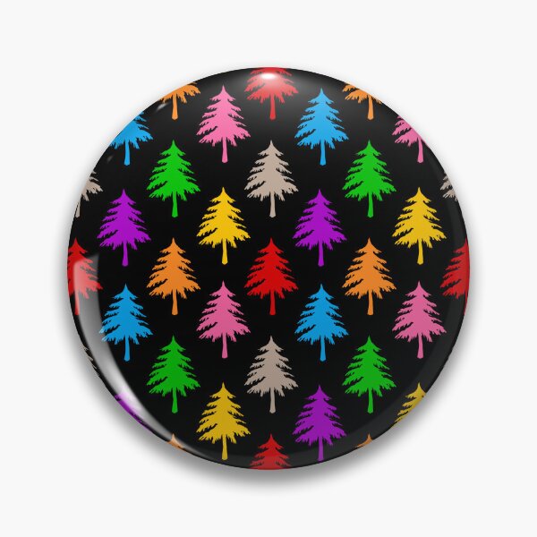 Item preview,  Multicolored Pine Cone Trees - Black  designed and sold by PatternTitan.