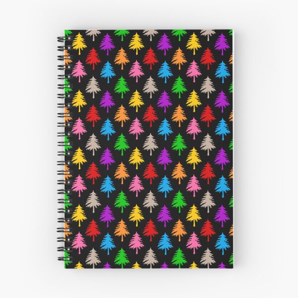 Item preview,  Multicolored Pine Cone Trees - Black  designed and sold by PatternTitan.