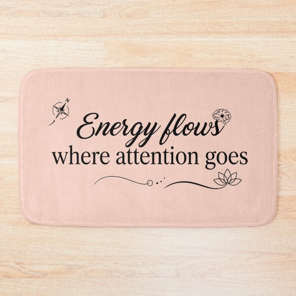 Item preview, Energy Flows Where Attention Goes Cute Typography Manifestation Quote designed and sold by MarJul.