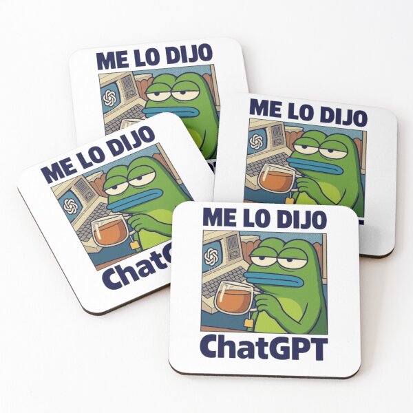 Item preview, Frog Meme – “Me Lo Dijo ChatGPT” Cartoon Design designed and sold by WATEKE.