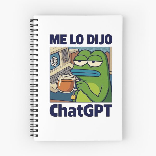 Item preview, Frog Meme – “Me Lo Dijo ChatGPT” Cartoon Design designed and sold by WATEKE.