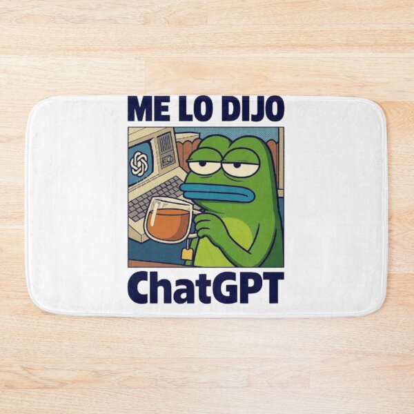 Item preview, Frog Meme – “Me Lo Dijo ChatGPT” Cartoon Design designed and sold by WATEKE.