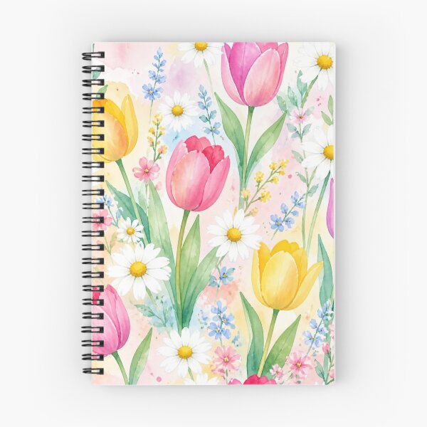 Item preview, Watercolour Tulips & Daisies | Spring Wildflower Botanical Illustration designed and sold by My Gluten Free Life UK.