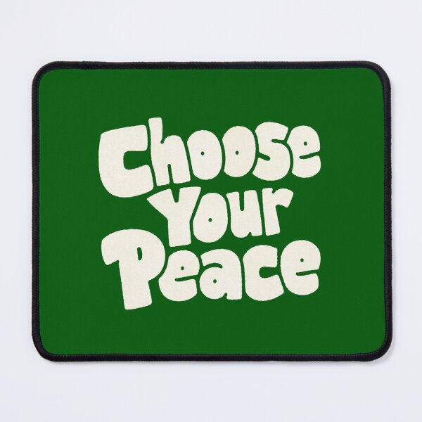 Item preview, Choose Your Peace Retro Groovy Typography Design designed and sold by CosmoMerchStore.