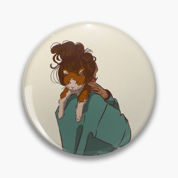Item preview, Woman in a green shirt holding her cute cat  designed and sold by Hessah-HA.