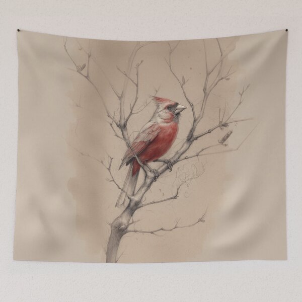 Item preview, A Cardinal among bare winter branches, Birds in Motion designed and sold by CDC40.