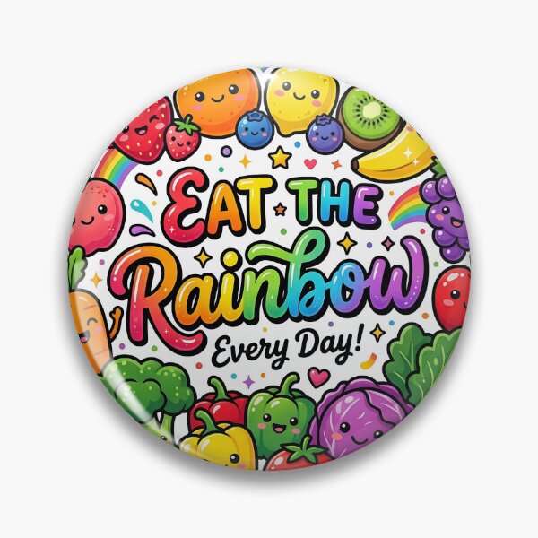 Item preview, Eat the Rainbow Every Day Cute Kawaii Fruits & Vegetables Sticker | Healthy Eating Rainbow | Vegan Nutrition Design designed and sold by Bhaskar Digital Art.