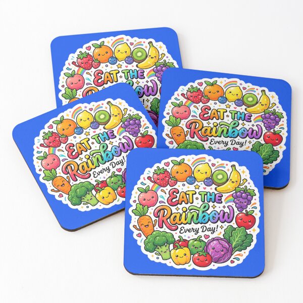 Item preview, Eat the Rainbow Every Day Cute Kawaii Fruits & Vegetables Sticker | Healthy Eating Rainbow | Vegan Nutrition Design designed and sold by Bhaskar Digital Art.
