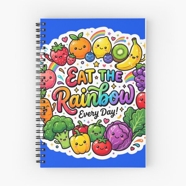 Item preview, Eat the Rainbow Every Day Cute Kawaii Fruits & Vegetables Sticker | Healthy Eating Rainbow | Vegan Nutrition Design designed and sold by Bhaskar Digital Art.
