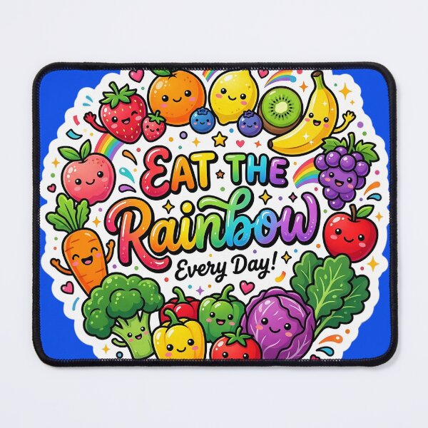 Item preview, Eat the Rainbow Every Day Cute Kawaii Fruits & Vegetables Sticker | Healthy Eating Rainbow | Vegan Nutrition Design designed and sold by Bhaskar Digital Art.