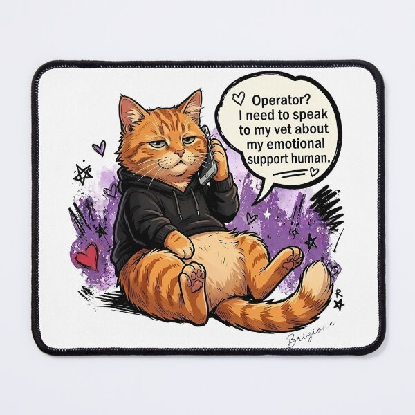 Item preview, Grumpy Cat Emotional Support Human Shirt designed and sold by Brizione88.