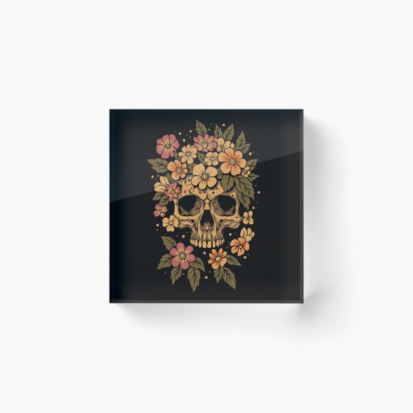 Item preview, Floral Skull Vintage Botanical Skeleton Gothic Flower T-Shirt designed and sold by phsycartwork.