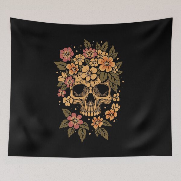 Item preview, Floral Skull Vintage Botanical Skeleton Gothic Flower T-Shirt designed and sold by phsycartwork.
