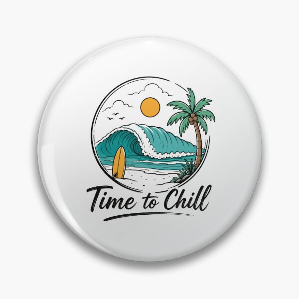 Item preview, Time To Chill Beach Surfing Ocean Vacation Summer designed and sold by JonesFlora2025.