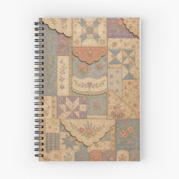 Item preview, Vintage Cottagecore Floral Patchwork Quilt Pattern designed and sold by LinaDesign Store.
