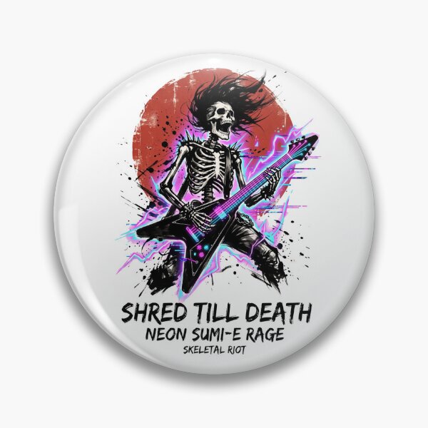 Item preview, Shred Till Death Vaporwave Skeleton Playing Guitar designed and sold by DesignedByMarty.
