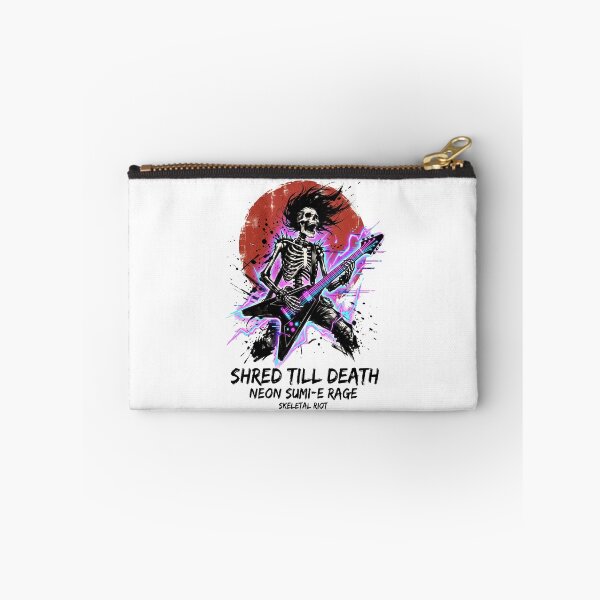 Item preview, Shred Till Death Vaporwave Skeleton Playing Guitar designed and sold by DesignedByMarty.