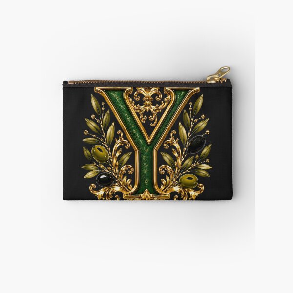 Item preview, Elegant Letter Y Monogram with Olive Branches & Gold Botanical Design | Luxury Green Floral Initial designed and sold by MoodLay.