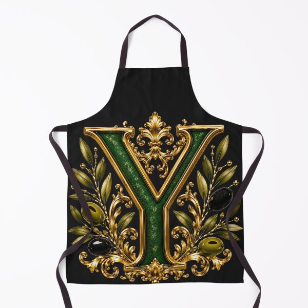 Item preview, Elegant Letter Y Monogram with Olive Branches & Gold Botanical Design | Luxury Green Floral Initial designed and sold by MoodLay.