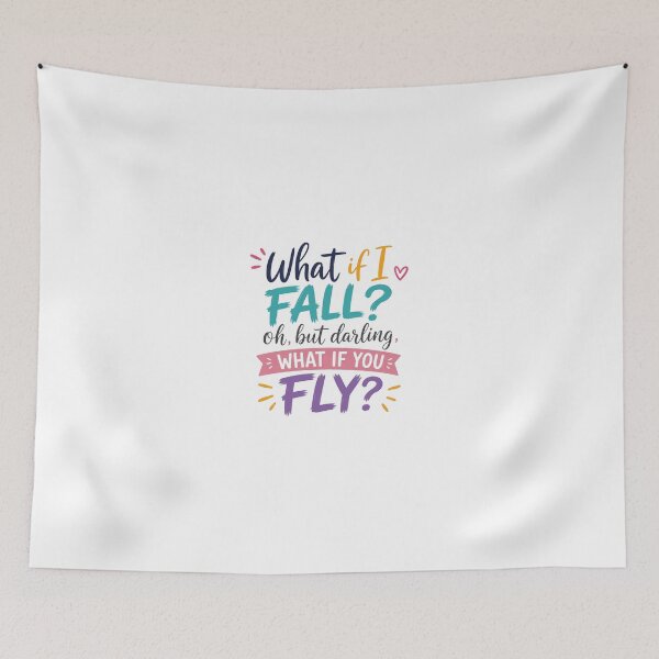 Item preview, What If I Fall Oh But Darling What If You Fly Inspirational Quote Motivational Encouragement designed and sold by JonesFlora2025.